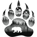 Caridad Bear Paw Sticker CA1807863